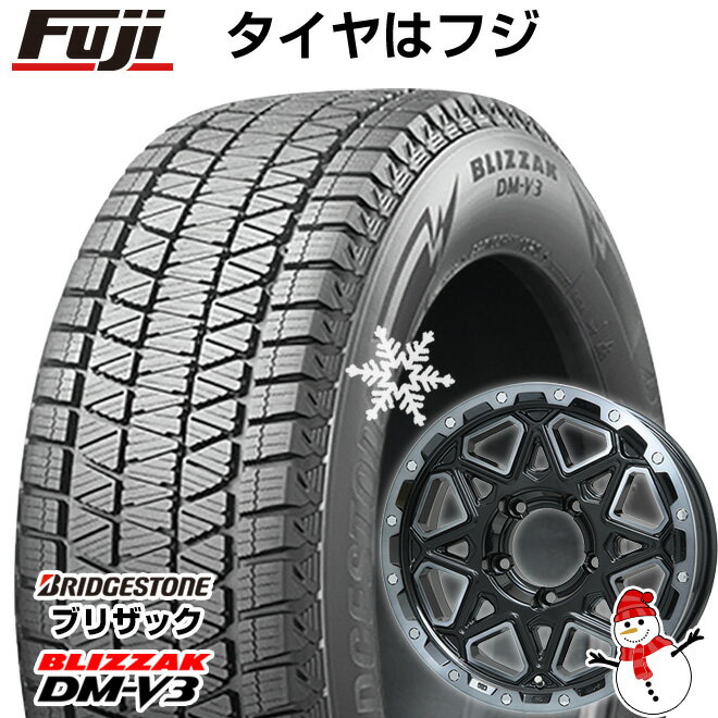 5/20限定!エントリーでポイント最大27倍! 【新品】ジムニー スタッドレスタイヤ ホイール4本セット 175/80R16 ブリヂストン ブリザック DM-V3 DMV3 レアマイスター LMG モンタグナ(ブラックポリッシュ/ブラッククリア) 16インチ(送料無料)