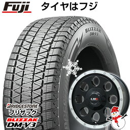 【新品国産6穴139.7車】 スタッドレスタイヤ ホイール4本セット 265/70R15 ブリヂストン ブリザック DM-V3 DMV3 レアマイスター LMG CS-8 グロスブラック/リムポリッシュ 15インチ(送料無料)