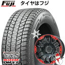 【新品】ジムニー スタッドレスタイヤ ホイール4本セット 175/80R16 ブリヂストン ブリザック DM-V3 DMV3 ビッグウエイ B-LUGNAS FRD(マットブラック/レッドリム) 16インチ(送料無料)