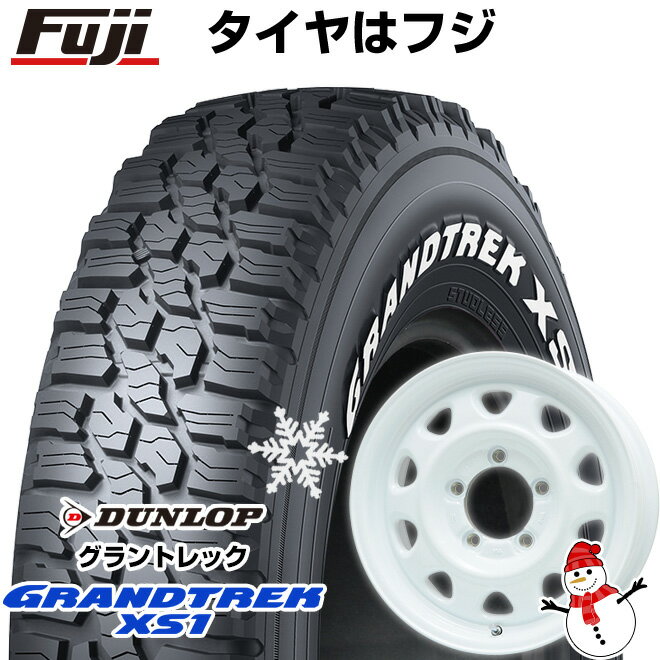 5/20限定!エントリーでポイント最大27倍! 【新品】ジムニー スタッドレスタイヤ ホイール4本セット 185/85R16 ダンロップ グラントレック XS1 RWL ホワイトレター レアマイスター LMG OFF-STYLE(ホワイト) 16インチ(送料無料)