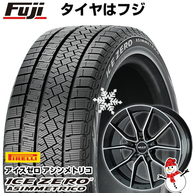 【新品】輸入車用 ベンツCLA（C118） スタッドレスタイヤ ホイール4本セット 205/55R17 ピレリ ウィンター アイスゼロアシンメトリコ MAK アルジェント FF 17インチ(送料無料)