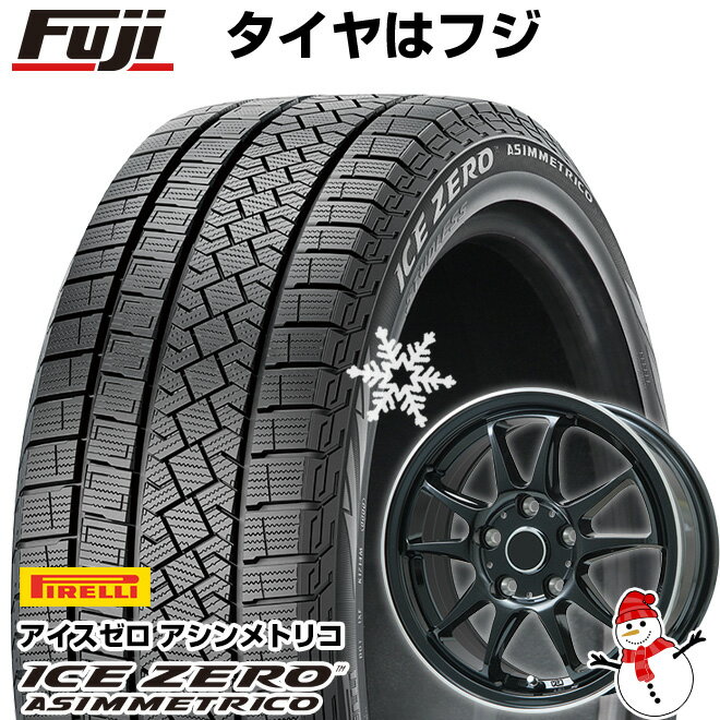 【新品国産5穴114.3車】 スタッドレスタイヤ ホイール4本セット 225/45R18 ピレリ ウィンター アイスゼロアシンメトリコ ブランドル KF28B 18インチ(送料無料)