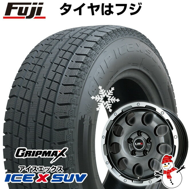 【新品】輸入車用 ラングラー スタッドレスタイヤ ホイール4本セット 265/70R17 グリップマックス アイスX SUV BSW ブラックサイドウォール(限定2022年製) レアマイスター LMG CS-9 17インチ(送料無料)