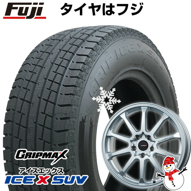 【新品国産5穴114.3車】 スタッドレスタイヤ ホイール4本セット 225/60R18 グリップマックス アイスX SUV BSW ブラックサイドウォール(限定) レアマイスター LMスポーツLM-10R 18インチ(送料無料)
