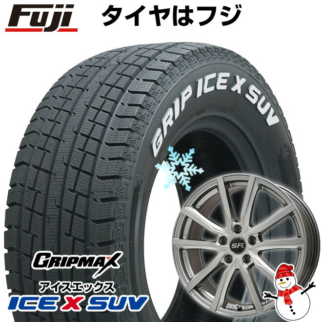 【新品国産5穴114.3車】 スタッドレスタイヤ ホイール4本セット 215/70R16 グリップマックス アイスX SUV RWL ホワイトレター(限定2022年製) ブランドル N52 16インチ(送料無料)