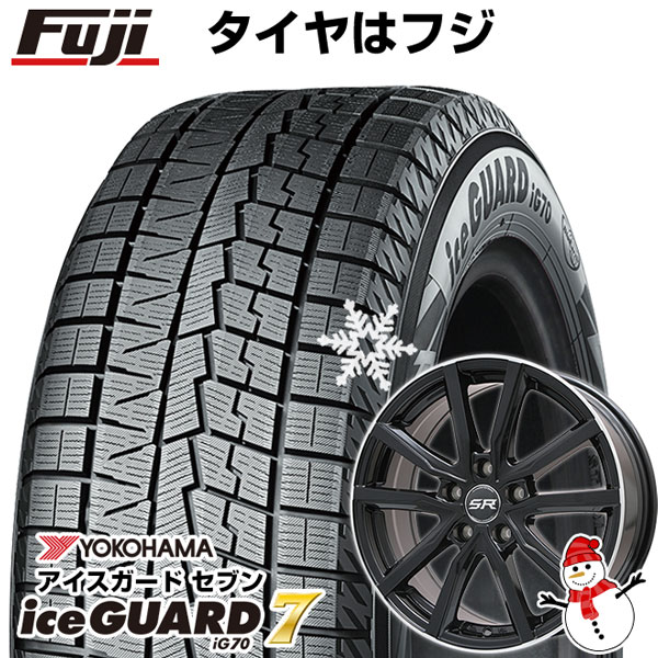 【パンク保証付き】【新品国産5穴114.3車】 スタッドレスタイヤ ホイール4本セット 225/45R18 ヨコハマ アイスガード セブンIG70 ブランドル N52B 18インチ(送料無料)