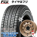 【パンク保証付き】【新品】ジムニー スタッドレスタイヤ ホイール4本セット 175/80R16 ダンロップ ウインターマックス SJ8+ レアマイスター LMG OFF-STYLE(マットゴールド) 16インチ(送料無料)