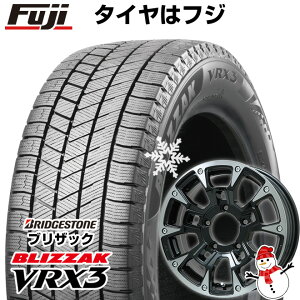 【新品】ジムニーシエラ スタッドレスタイヤ ホイール4本セット 215/70R16 ブリヂストン ブリザック VRX3 ビッグウエイ B-LUGNAS BRD(ブラックポリッシュ/ブラッククリア) 16インチ(送料無料)