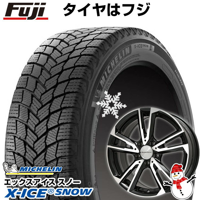 【新品】輸入車用 ボルボ（XC60） スタッドレスタイヤ ホイール4本セット 235/65R17 ミシュラン エックスアイス スノー SUV ユーロテック ガヤ ソリ(ブラックポリッシュ) 17インチ(送料無料)