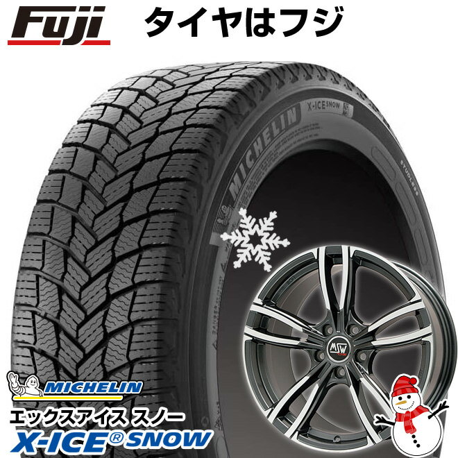 【新品】輸入車用 MINI（F60） スタッドレスタイヤ ホイール4本セット 225/50R18 ミシュラン エックスアイス スノー MSW by OZ Racing MSW 73(グロスダークグレーポリッシュ) 18インチ(送料無料)