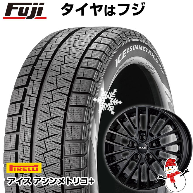 【新品】輸入車用 MINI（F56/F55/F57） スタッドレスタイヤ ホイール4本セット 195/55R16 ピレリ ウィンター アイスアシンメトリコ プラス MAK チェルシー 16インチ(送料無料)
