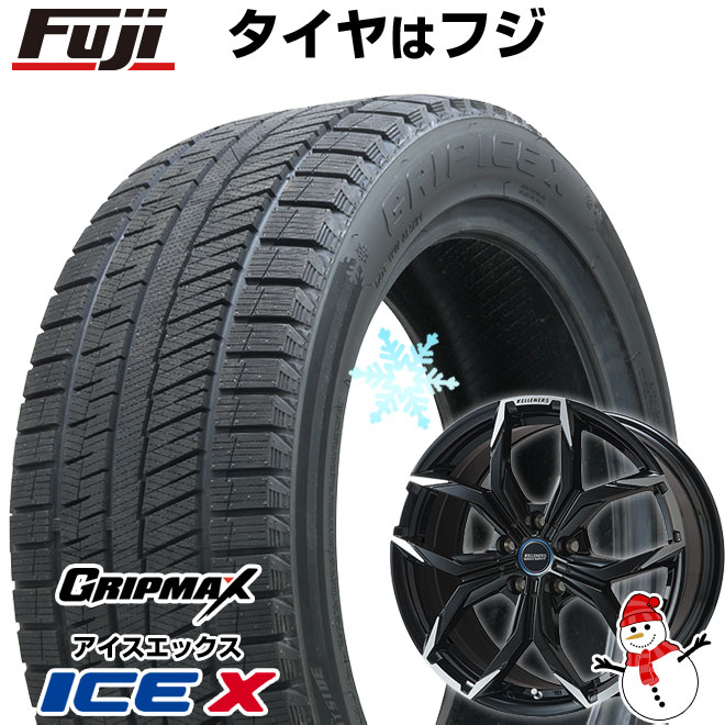 【新品】輸入車用 MINI（J01） スタッドレスタイヤ ホイール4本セット 195/60R16 グリップマックス アイスX BSW ブラックサイドウォール(限定) ケレナーズスポーツ ミュンヘンII(ブラックポリッシュ) 16インチ(送料無料)