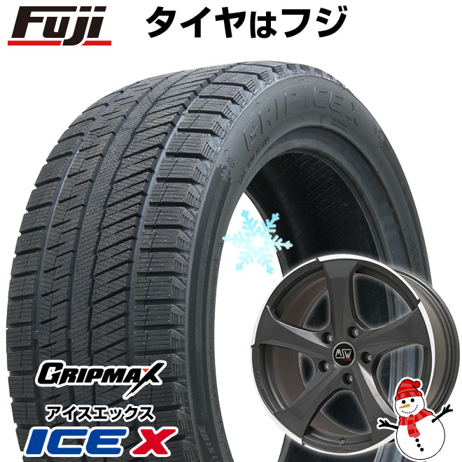 【新品】輸入車用 MINI（F56/F55/F57） スタッドレスタイヤ ホイール4本セット 205/45R17 グリップマックス アイスX BSW ブラックサイドウォール(限定) MSW by OZ Racing MSW 47(マットダークチタニウムポリッシュ) 17インチ(送料無料)