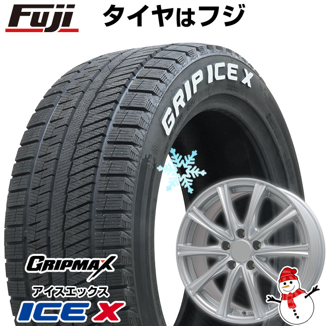 【新品国産5穴114.3車】 スタッドレスタイヤ ホイール4本セット 205/55R16 グリップマックス アイスX RWL ホワイトレター(限定) ブランドル ER16 16インチ(送料無料)