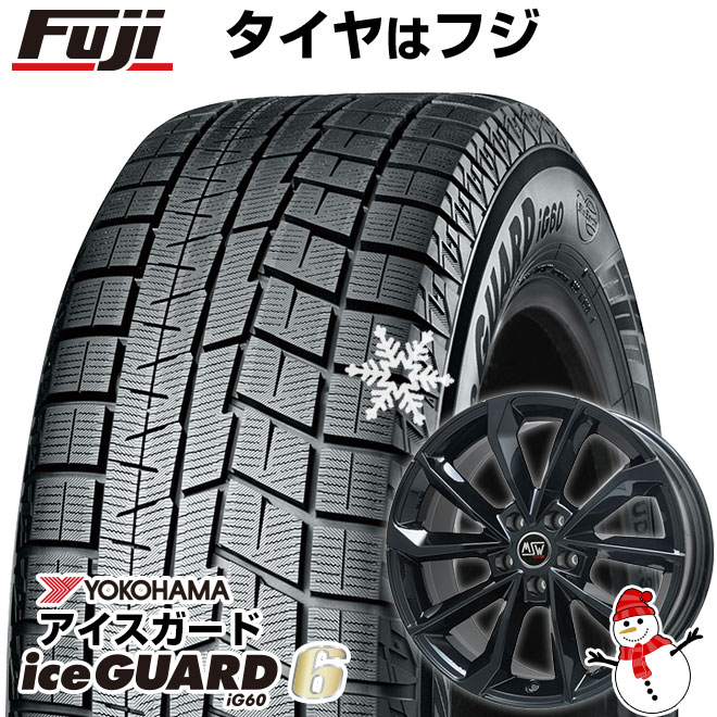 【新品】輸入車用 MINI（F65/F66） スタッドレスタイヤ ホイール4本セット 215/45R17 ヨコハマ アイスガード6 シックスIG60 MSW by OZ Racing MSW 42(グロスブラック) 17インチ(送料無料)