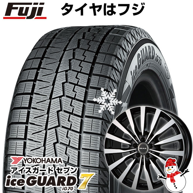 【パンク保証付き】【新品】輸入車用 ベンツGLC（X253） スタッドレスタイヤ ホイール4本セット 235/55R19 ヨコハマ アイスガード7 セブンIG70 MAK クローネ 19インチ(送料無料)
