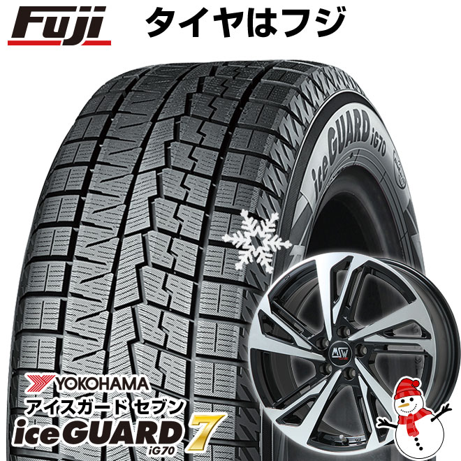 【パンク保証付き】【新品】輸入車用 プジョー508 2018- スタッドレスタイヤ ホイール4本セット 235/45R18 ヨコハマ アイスガード7 セブンIG70 MSW by OZ Racing MSW 60(グロスブラックフルポリッシュ) 18インチ(送料無料)
