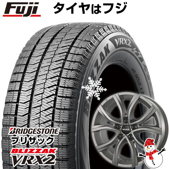 【新品】輸入車用 プジョー2008 2016-20 スタッドレスタイヤ ホイール4本セット 195/60R16 ブリヂストン ブリザック VRX2 MAK アンチバス 16インチ(送料無料)