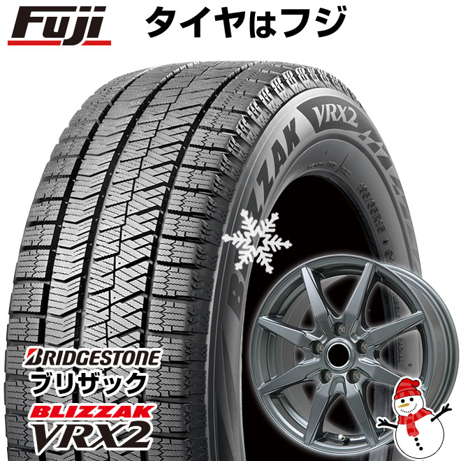 【新品国産5穴114.3車】 スタッドレスタイヤ ホイール4本セット 215/45R17 ブリヂストン ブリザック VRX2 ブランドル CJ28 17インチ(送料無料)