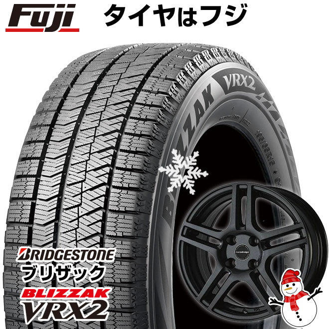 【新品】輸入車用 シトロエンC3 2010-17 スタッドレスタイヤ ホイール4本セット 185/65R15 ブリヂストン ブリザック VRX2 ユーロデザイン アイガー 15インチ(送料無料)