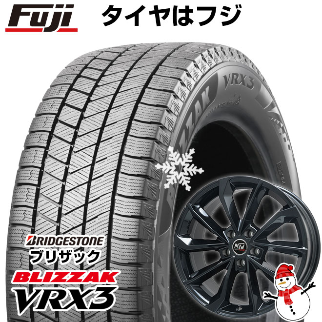 【新品】輸入車用 MINI（U25） スタッドレスタイヤ ホイール4本セット 225/60R17 ブリヂストン ブリザック VRX3 MSW by OZ Racing MSW 42(グロスブラック) 17インチ(送料無料)