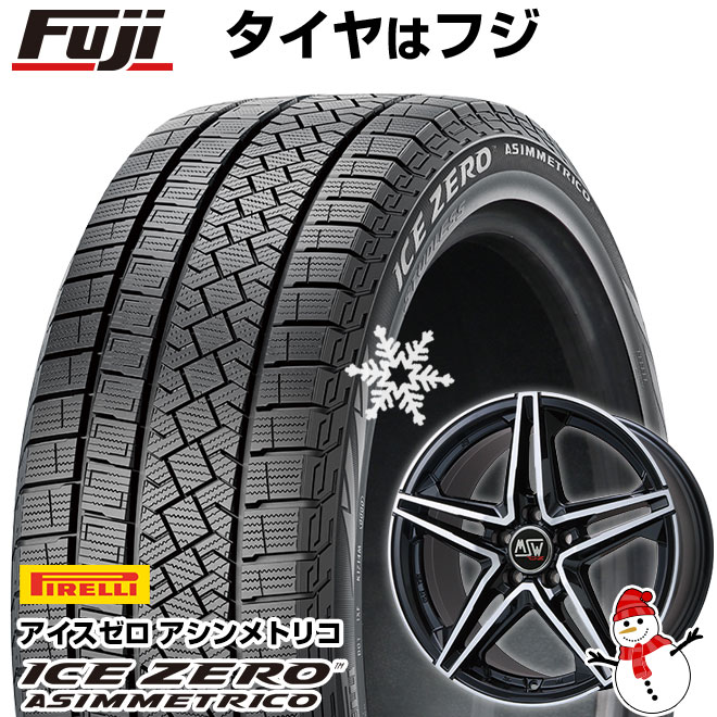 【新品】輸入車用 MINI（F60） スタッドレスタイヤ ホイール4本セット 225/50R18 ピレリ ウィンター アイスゼロアシンメトリコ MSW by OZ Racing MSW 31(グロスブラックフルポリッシュ) 18インチ(送料無料)