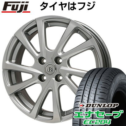 【新品国産4穴100車】 夏タイヤ ホイール4本セット 185/65R14 ダンロップ エナセーブ EC204 ブランドル E04 14インチ(送料無料)