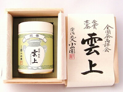 Japanese tea leaf, Award Sencha, Unjyo (雲上)　100g with wood box