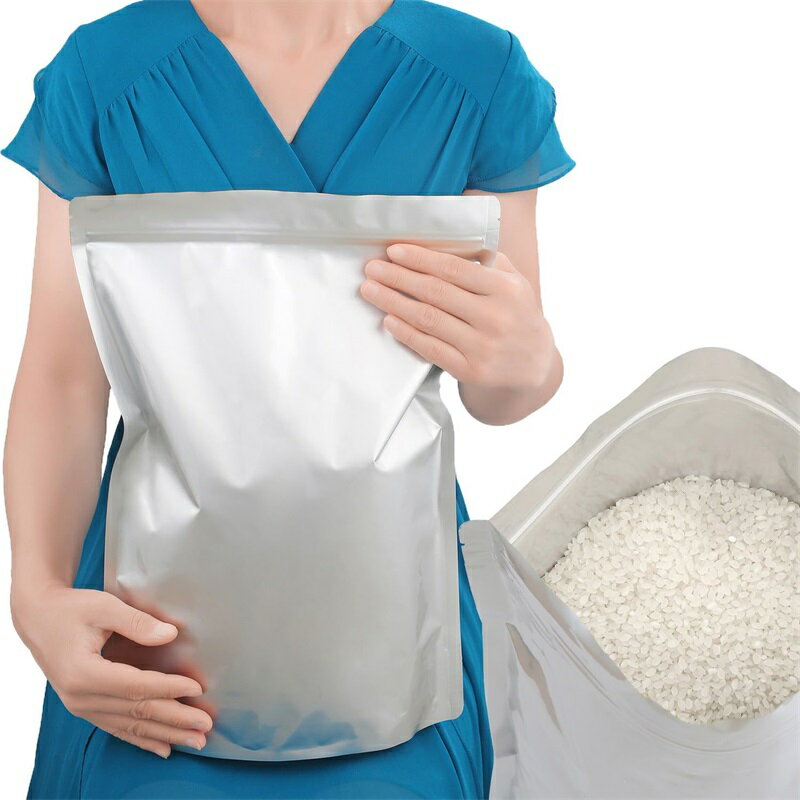 米袋 お米保存袋 冷蔵庫 長期保存 防虫 コメ保存袋 保存容器 アルミ袋 真空 ジッパー付き 袋