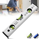 水平器 マグネット 水準器 1本セット 水平/垂直/45°測定 3方向測定 ミニ 目盛り付きレベル磁気 測定工具 全長300mm アルミニウム合金 多機能水平器...