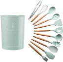 キッチンツール 調理器具 11点セット キッチン用品 木製キッチンツール 製菓器具 台所用品 耐熱シリコン 調理 料理 泡立て器 ブラシ スパチュラ パスタサー...