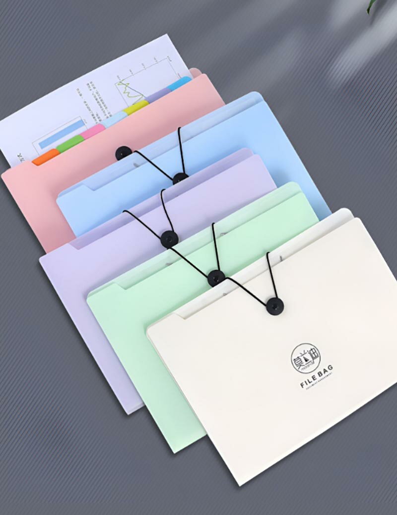A4ドキュメントファイル ヨコ型 アコーディオン式 書類収納ケース 伸縮ファイル A4サイズ 12ポケット ..