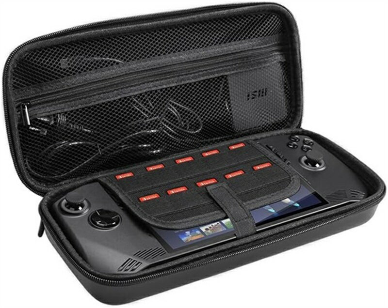 MSI Claw用ケース 収納ケース 耐衝撃 EVAハードケース SDカード10枚やケーブルなどのアクセサリー類を収納可能 キャーリングケース バッグ