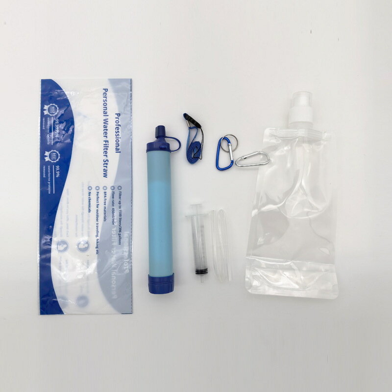 ミニ 携帯用 浄水器 災害 救急用 酸素 防災用品 直飲み 野外 キャンプ用 浄水器 旅行 軽量 コンパクト 異物除去 ペットボトル 接続可 使いやすさ 災害時