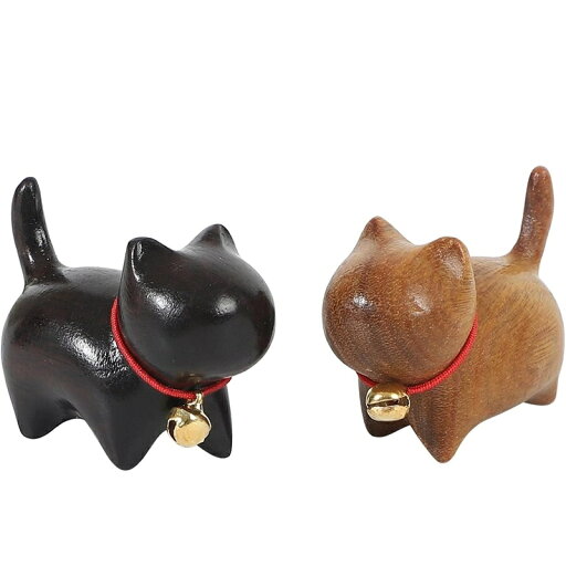 猫 置物 2匹セット天然木製で温かい質感 招き猫 猫グッズ 猫 雑貨 かわいい プレゼント 猫 置物 2匹セット天然木製で温かい質感 招き猫 猫グッズ 猫 雑貨 かわいい プレゼント
