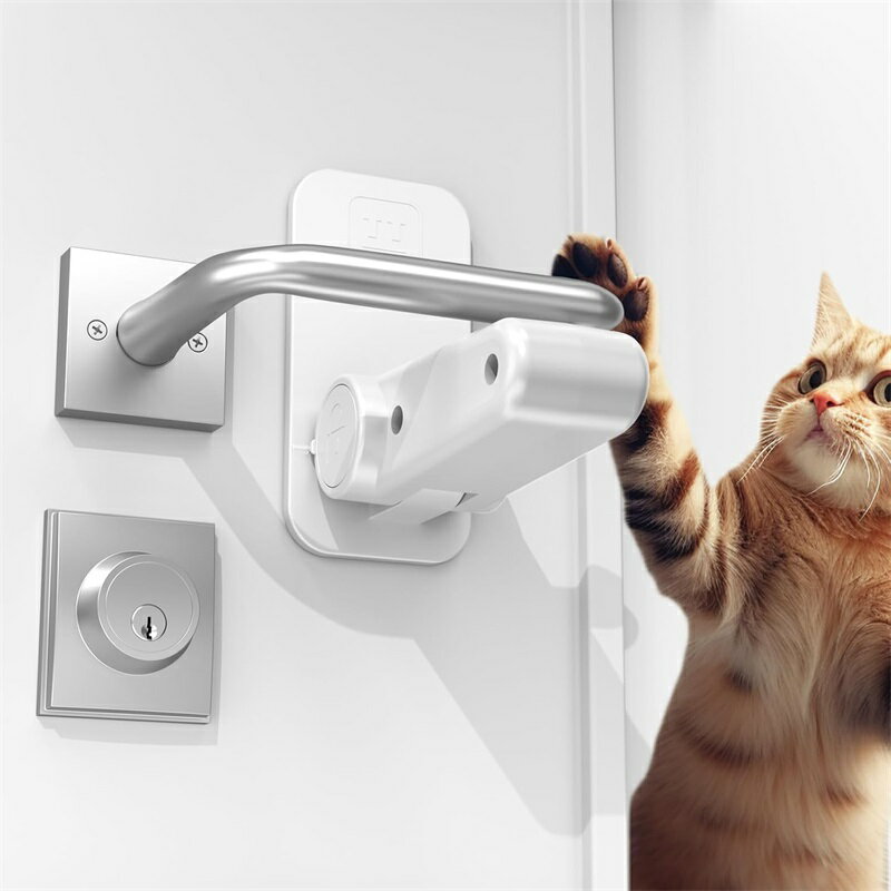 ドアノブ ロック チャイルドロック ドアロック 窓 ロック ドアノブカバー 猫 脱走防止 設置簡単 赤ちゃ..