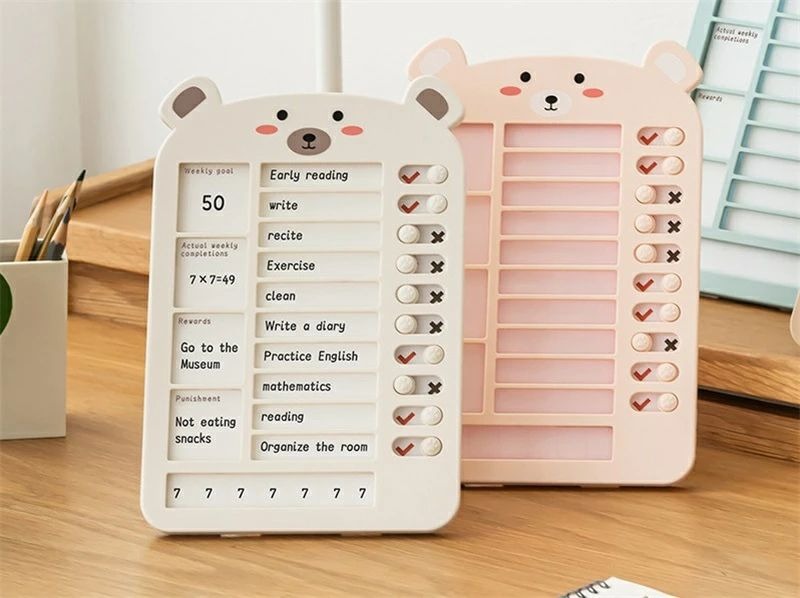忘れ防止 チェッカー 卓上用 壁掛け セルフチェック 子どもの 自律管理 リスト 職場 おしゃれ チェック..