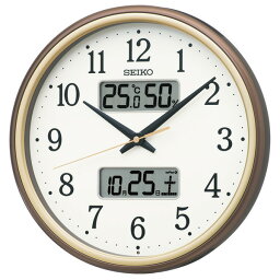 SEIKOセイコー 掛時計 電波時計カレンダー機能温度・湿度表示KX275B