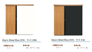 おしゃれ物置ディーズシェッド　リコD125棚板付き　自転車収納 屋外収納庫 かっこいい大間口 観音扉 モダン 大型倉庫 FRP製丈夫 木調 鍵付き 高級感 メンテナンスフリー シンプル スタイリッシュ送料・代引き手数料無料