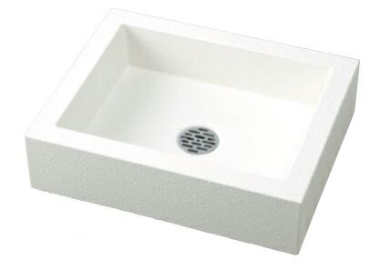 水栓パン シンプルパン W500×D400×H135mm水受けポット 屋外用立水栓◆送料無料