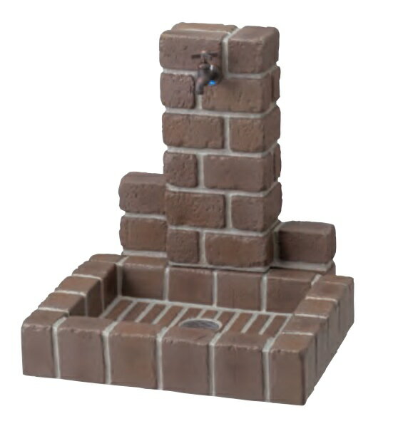 立水栓ユニット サークルタイプPB水受けパン(角型)◆送料無料※蛇口は別売り屋外用手洗い　ガーデン用　..