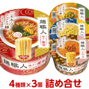 日清　麺職人 シリーズ カップ麺4種類×3個 合計12個 詰め合わせ[日清食品 送料無料(※沖縄除く) カップラーメン アソート カップ麺 詰め合わせ まとめ買い 箱 ケース]【沖縄配達休止中です】