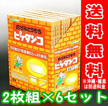 【送料無料】ねずみとりもちピッタンコ（黒） 2枚組パック×6セット【スミス】波型フラット（ねずみピッタンコ）