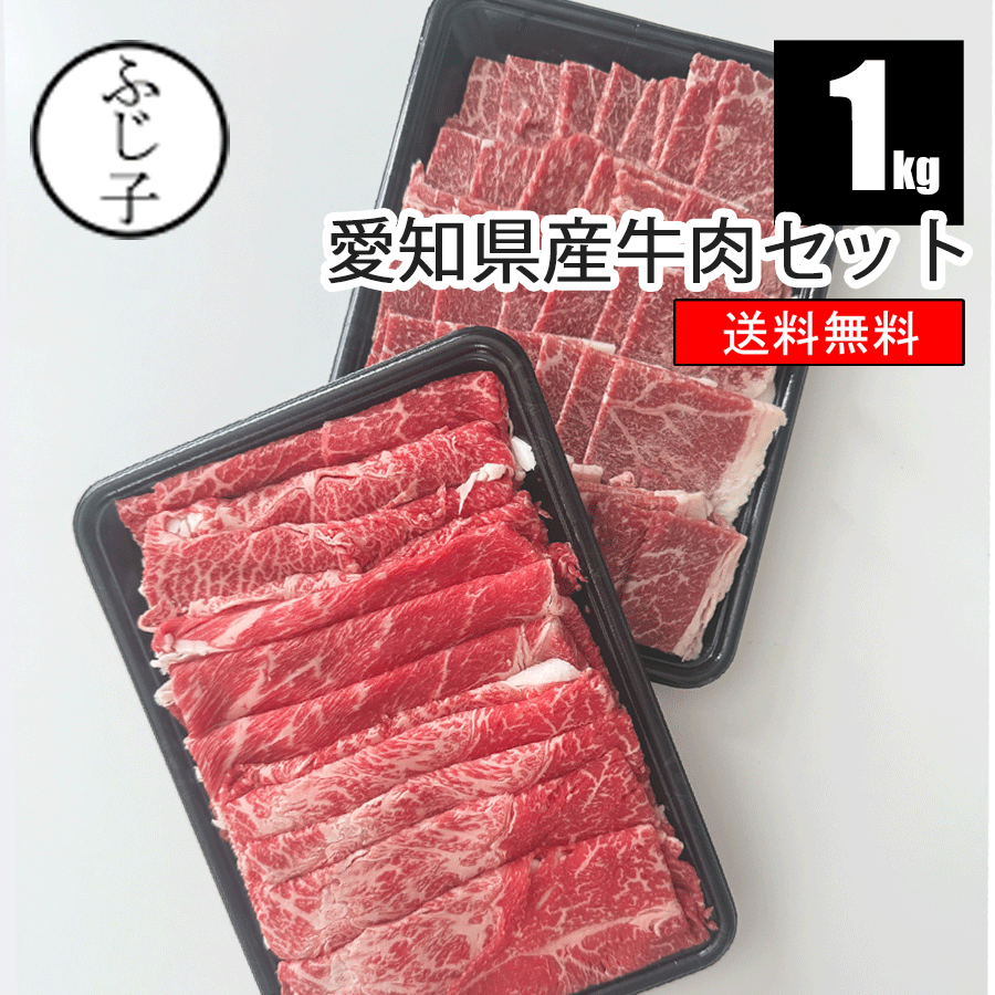 【特選】愛知県産牛肉セット1kg【送料無料】愛知県産牛肩スライス500g 愛知県産モモ焼肉500g 牛肉 しゃぶしゃぶ すき焼き 焼肉 詰め合わせ お肉のセット 贈答のサムネイル