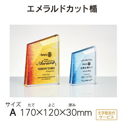 ロータリークラブ用品　エメラルドカット楯A2色2サイズございます