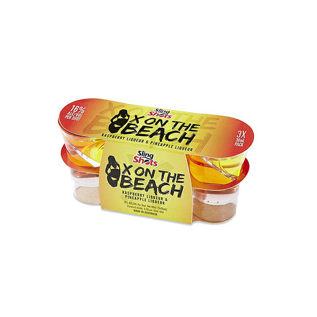 スリングショット エックスオンザビーチ 1パック（30ml×3個） 16% キュール SLING SHOTS X ON THE BEACH ショット飲み クラブ バー母の日 父の日 就職 退職 ギフト 御祝 熨斗