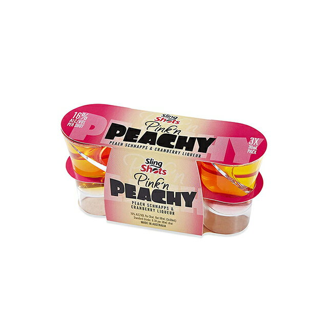 スリングショット ピンクピーチ 1パック（30ml×3個） 16% キュール SLING SHOTS PINK'N PEACHY ショット飲み クラブ バー母の日 父の日 就職 退職 ギフト 御祝 熨斗