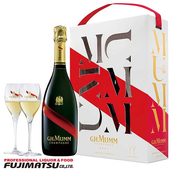 【グラス2脚付き専用BOX】マム グランコルドン シャンパーニュ ボックス スパークリング 辛口 フランス G.H. Mumm ギフト父の日 お中元 暑中見舞い ギフト 御祝 熨斗
