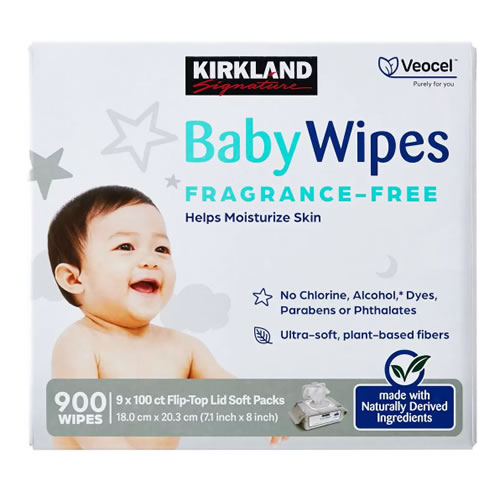 カークランドシグネチャー ベビーワイプ 100枚×9個入り 1箱【KIRKLAND SIGNATURE 赤ちゃん お尻拭き BABY WIPE Costco コストコ 新生児 うんち 評判 ウェット】のサムネイル