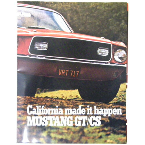 【送料無料】 1968 Ford Mustang GT / CS Full Color Sales Brochure カー パンフレット（輸入品） 1冊 【 フォード マスタング 限定車 リプロダクション カタログ 】